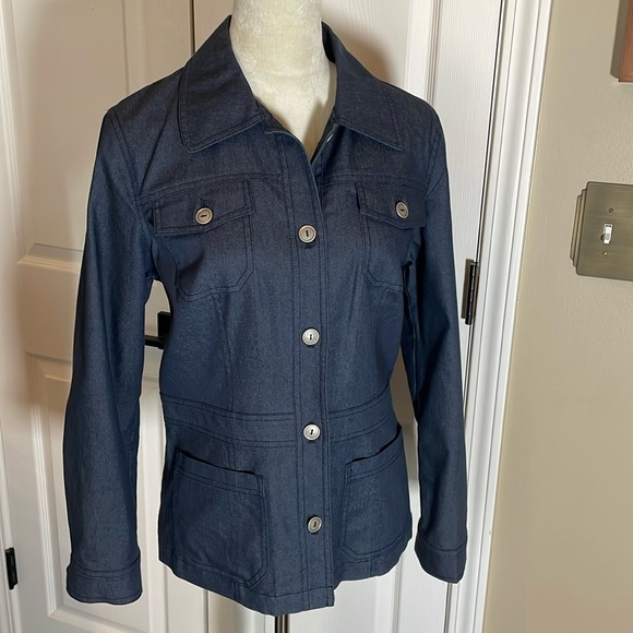 Sag Harbor Dark Blue Jean Jacket Size Small - Picture 1 of 5